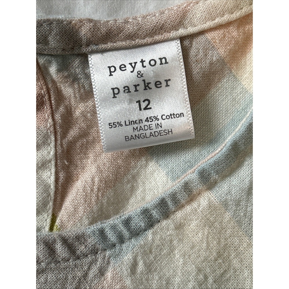 Peyton‎ & Parker Girls Dress Size 12 Gingham, blue pink green - Picture 7 of 8